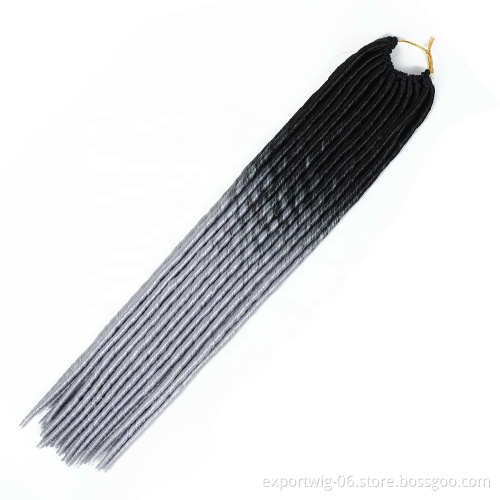 straight Faux Locs Crochet Hair Dreadlocks Hair Extensions Black blonde purple Soft Locs Crochet Braids Straight Faux Locs Hair